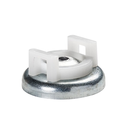 Winnie Industries 26 lb Magnetic Cable Tie Mount, White/Natural, 100PK WMAG26CTWH